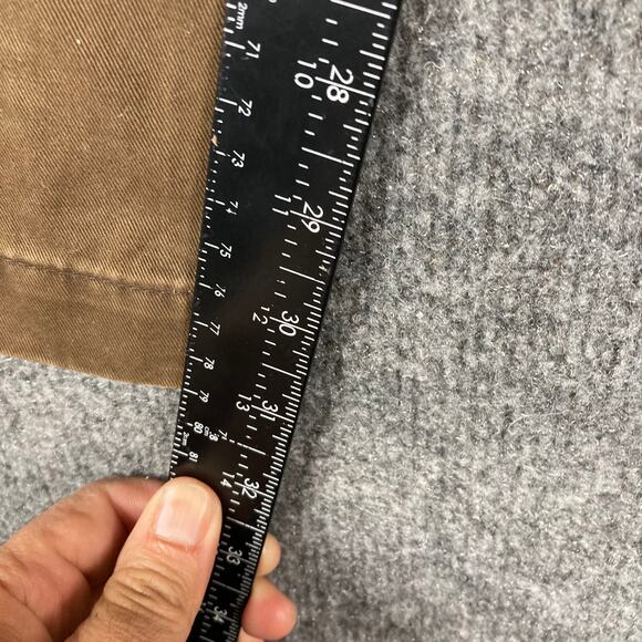 Eddie Bauer Pants Mens 33x32 Brown Straight Leg Casual Chino Cotton - Picture 3 of 12